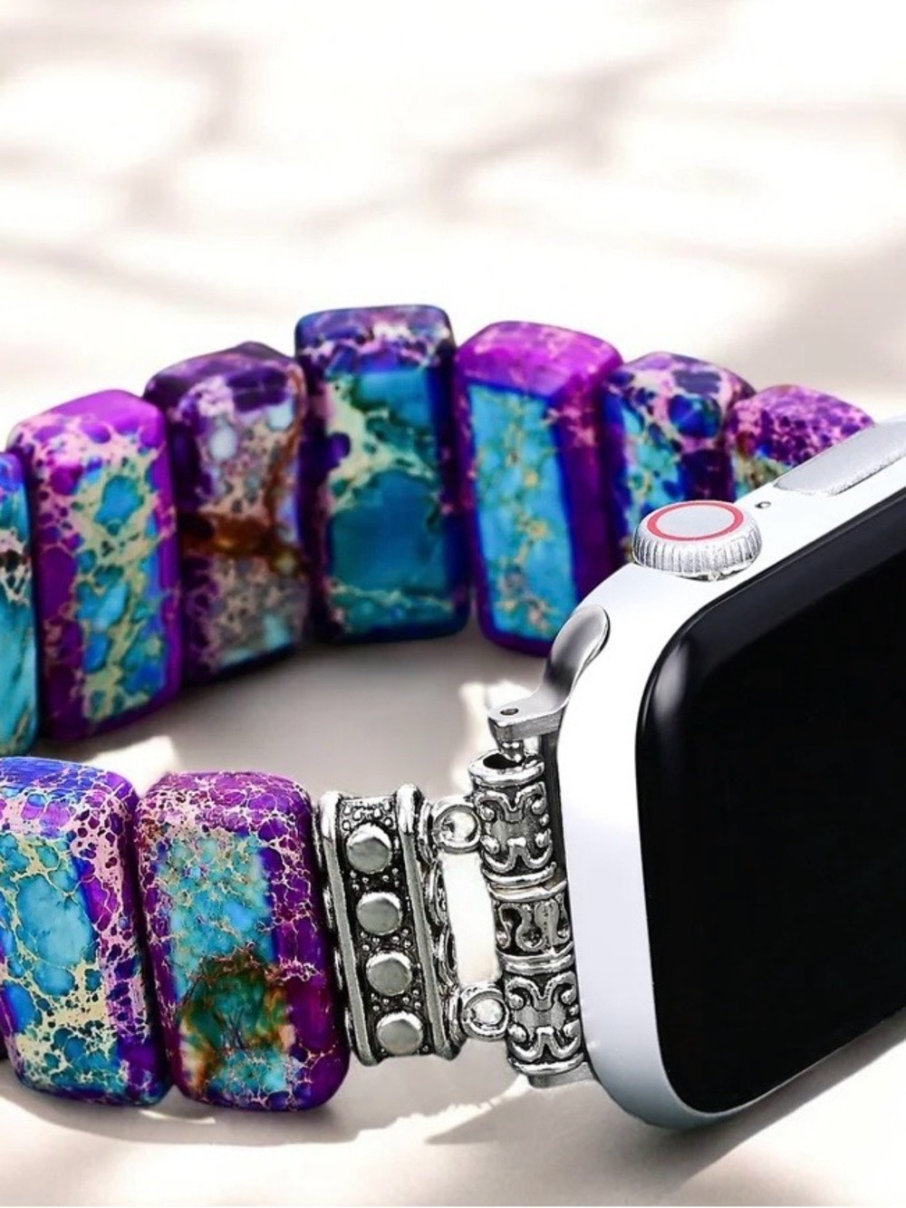 Cape Diablo Majestic Tibetan Jasper Apple Watch band - Picture 3 of 3